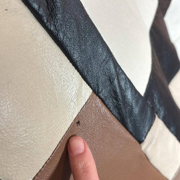 Vintage 70’s Lester Conklin Patchwork Leather Vest - Picture 8 of 9